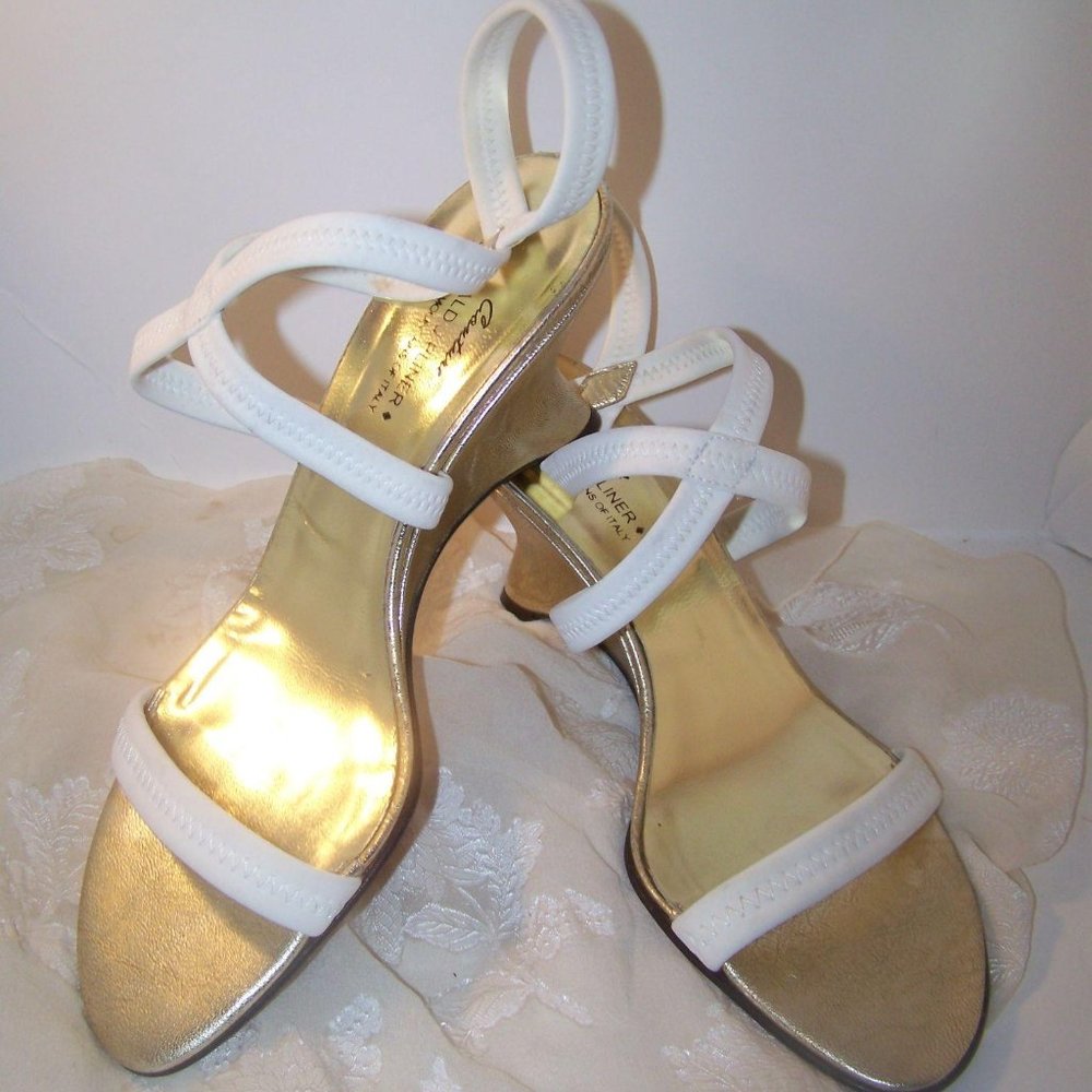Donald Pliner Couture Ankle Wrap Shoe White